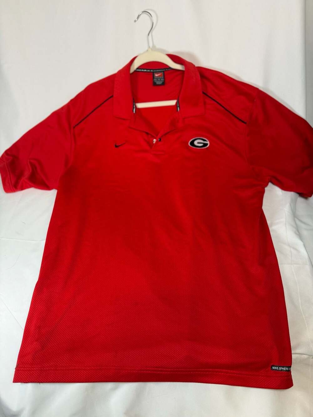 Performance Collegiate Nike Georgia Bulldogs Sphere Dry Red Polo Shirt